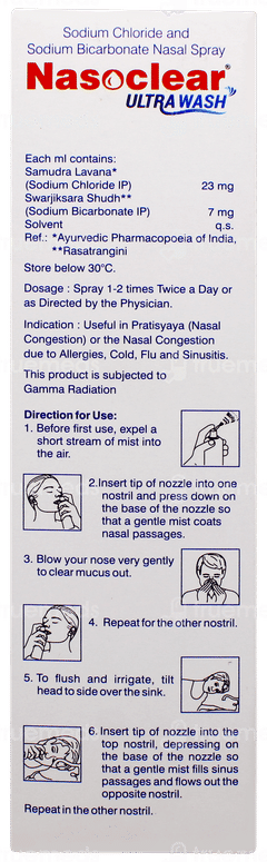 Nasoclear Ultra Wash Nasal Spray 100ml