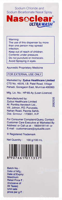 Nasoclear Ultra Wash Nasal Spray 100ml