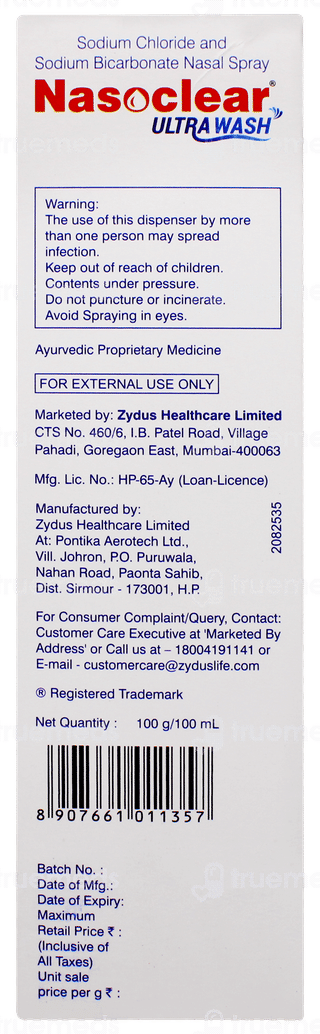 Nasoclear Ultra Wash Nasal Spray 100ml