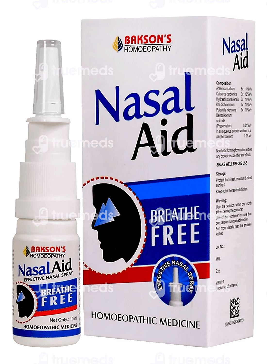 Baksons Aid Nasal Spray 10 Ml Uses, Side Effects, Dosage, Price