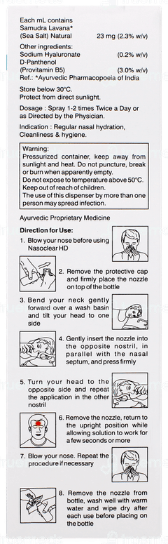 Nasoclear Hd Nasal Spray 100ml