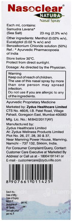Nasoclear Natura Nasal Spray 30ml