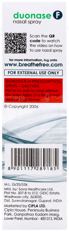 Duonase F Nasal Spray 9.8gm Duonase F Nasal Spray 9.8gm