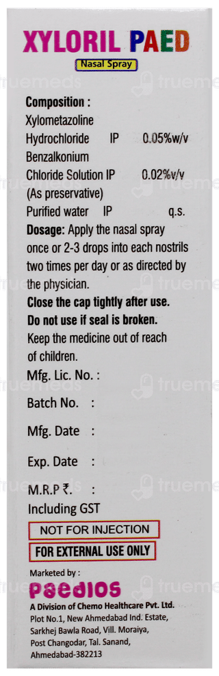 Xyloril Paediatric Nasal Spray 10ml