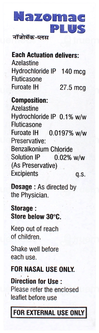 Nazomac Plus Nasal Spray 9.8gm