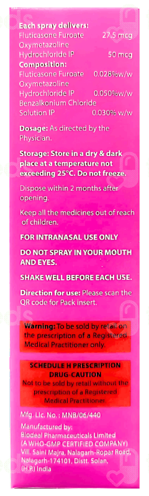 Fluticatone Oxy Nasal Spray 7gm