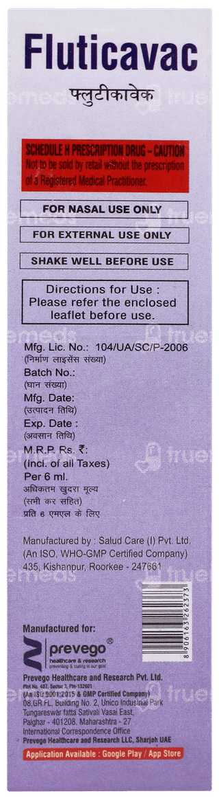 Fluticavac Nasal Spray 6ml