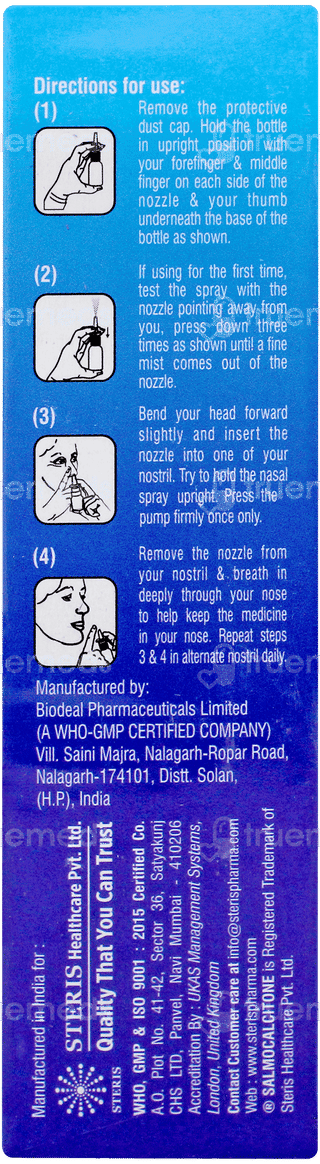 Salmocalcitone Nasal Solution 3ml