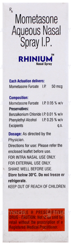 Rhinium Nasal Spray 10Ml