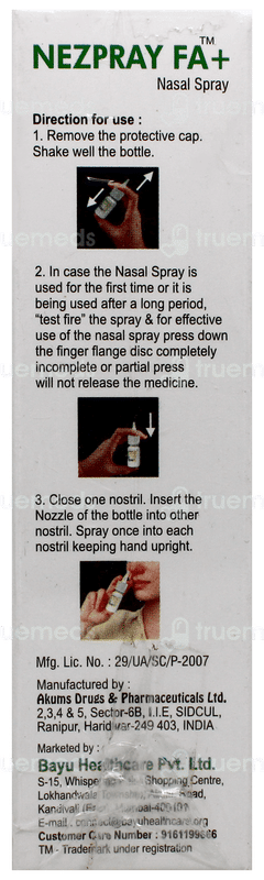 Nezpray Fa+ Nasal Spray 7gm