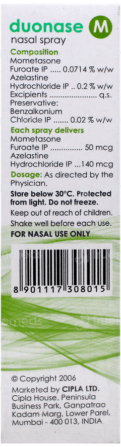 Duonase M Nasal Spray 9.5Gm