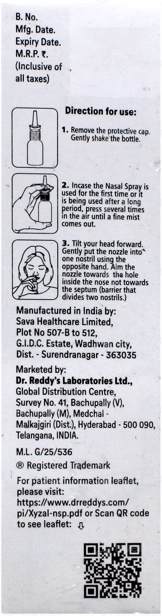 Xyzal Cfc Free Nasal Spray 6Gm