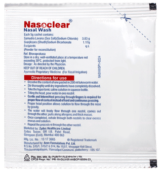 Nasoclear Nasal Wash 5Gm