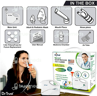 Dr Trust Usa Bestest 401 Machine Kit White Compressor Nebulizer 1