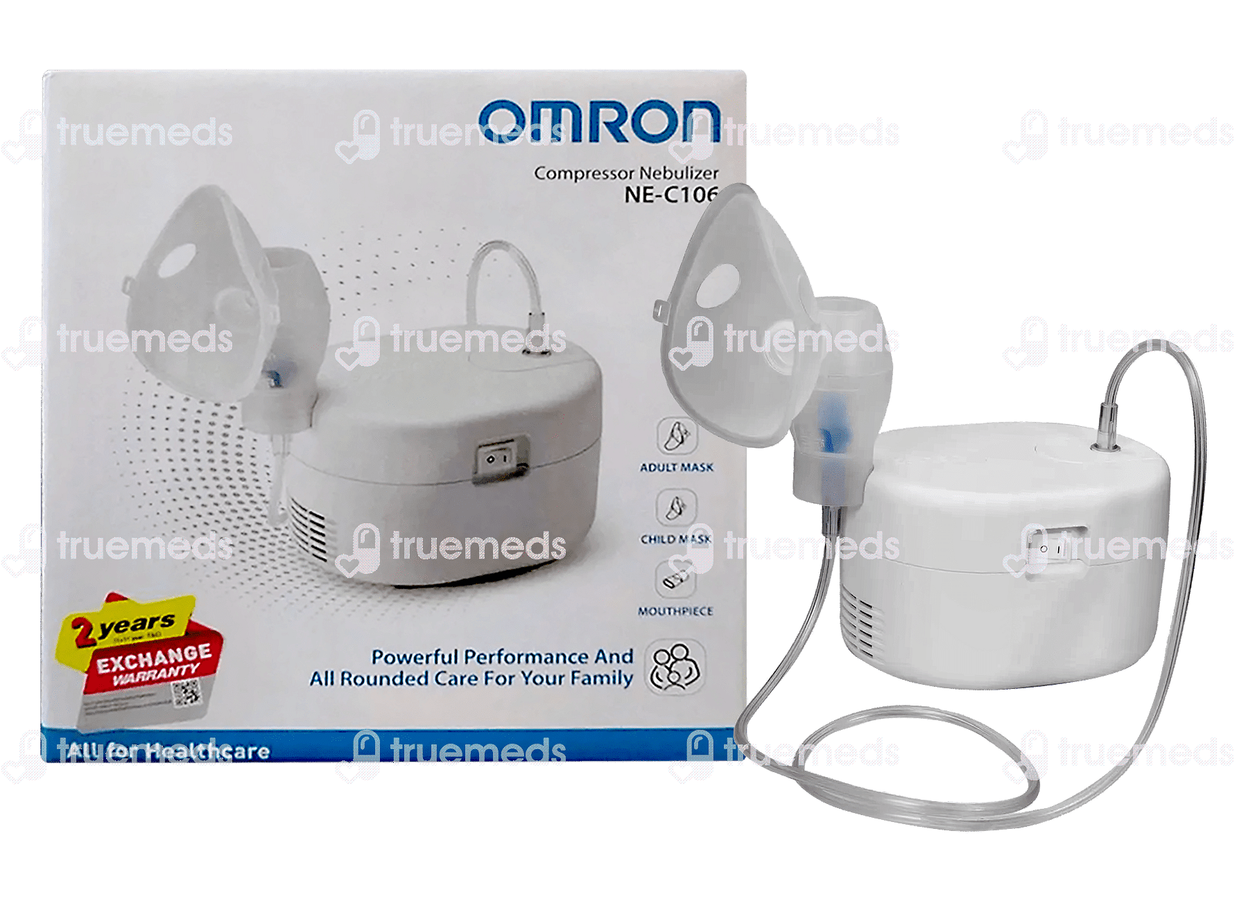 Omron Ne C106 White Compressor Nebulizer 1 - Uses, Side Effects, Dosage ...