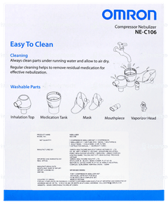 Omron Ne C106 Compressor Nebulizer 1