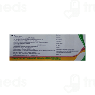 Bd Ultra Fine Nano Pen Needle Pack Of 5