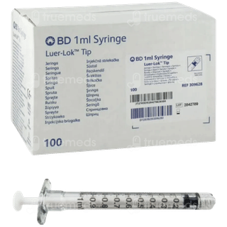 Bd Syringe Needle Luer Slip Tubri 1ml 26g X 0.5 Inch 100