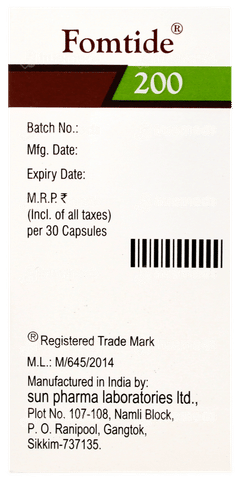 Fomtide 200 Octacaps 30 Fomtide 200 Octacaps 30