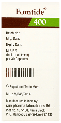 Fomtide 400 Octacaps 30 Fomtide 400 Octacaps 30