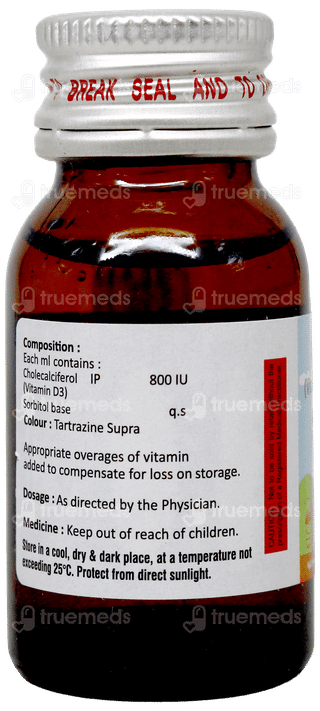 Zyrol D3 Kidz Mango Flavour Sugar Free Oral Drops 15Ml