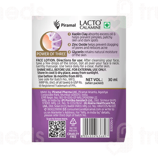 Lacto Calamine Oil Balance Lotion 30Ml