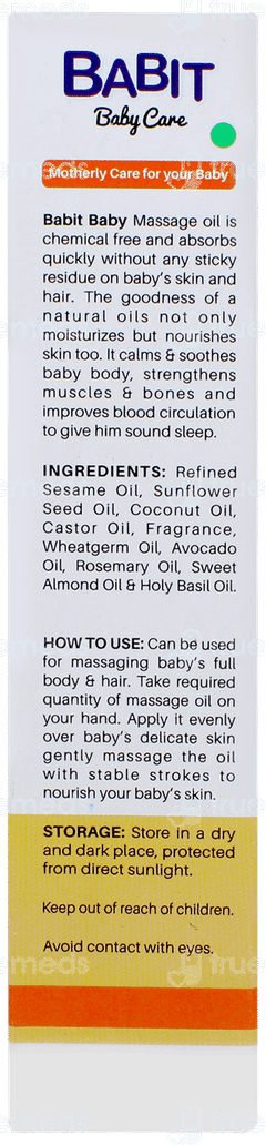 Babit Baby Massage Oil 100ml