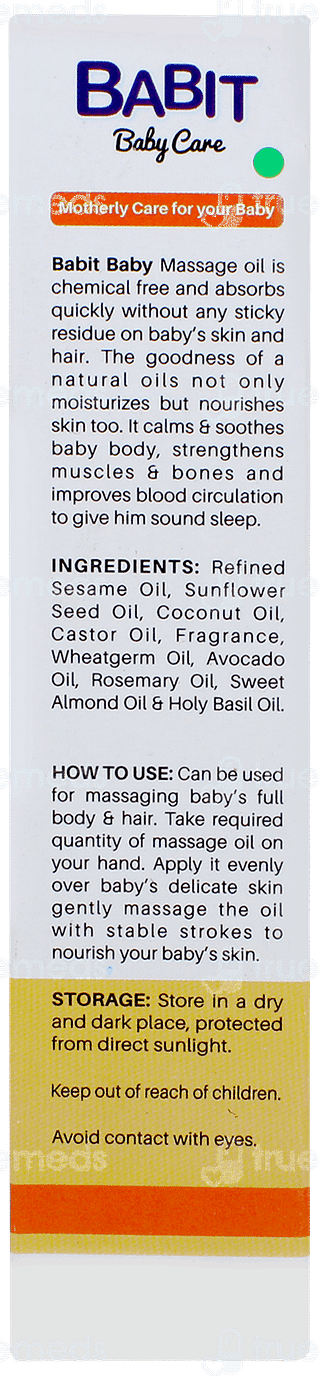 Babit Baby Massage Oil 100ml
