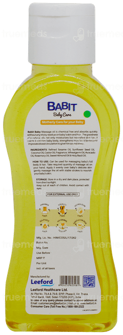 Babit Baby Massage Oil 100ml
