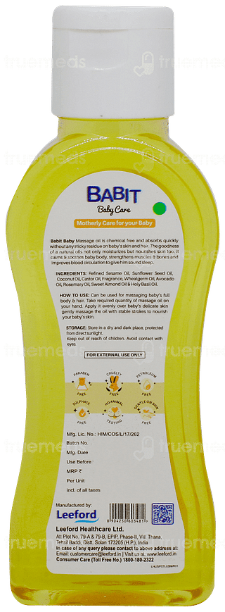Babit Baby Massage Oil 100ml