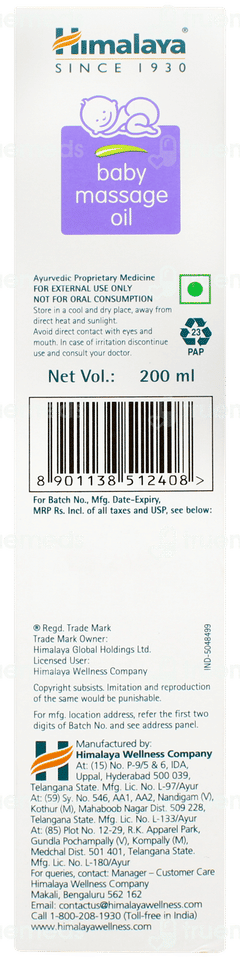 Himalaya Baby Massage Oil 200ml