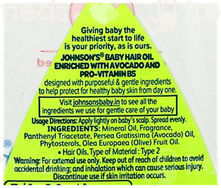 Johnsons Baby Hair Oil 200Ml