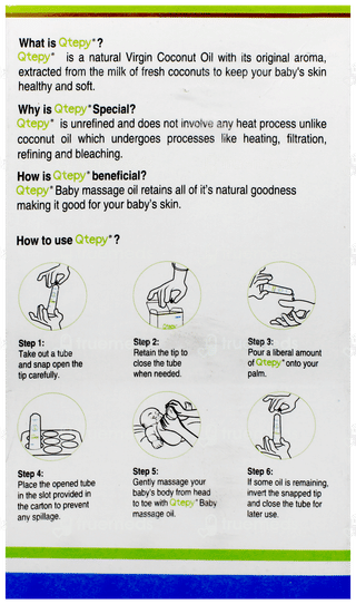 Qtepy Baby Massage Oil 15Ml Pack Of 7