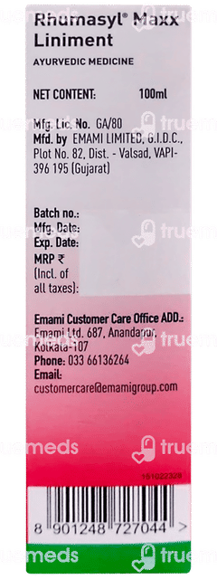 Zandu Rhumasyl Maxx Liniment 100ml