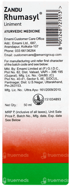 Zandu Rhumasyl Liniment 50ml