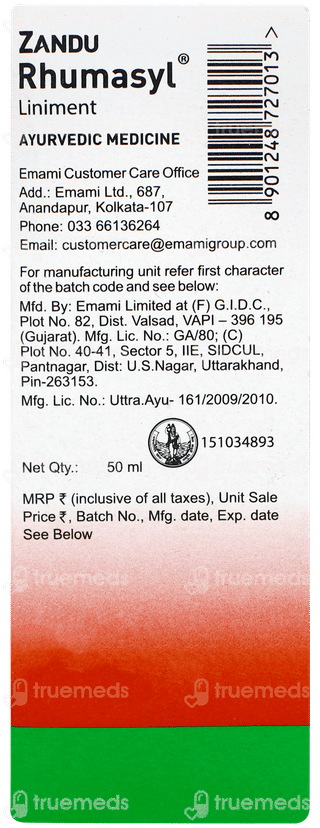 Zandu Rhumasyl Liniment 50ml