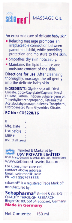 Sebamed Baby Massage Oil 150ml