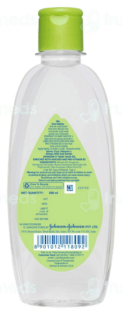 Johnsons Baby Avacado Hair Oil 200Ml