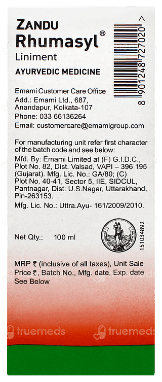 Zandu Rhumasyl Liniment 100ml