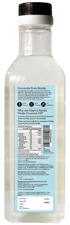 Kapiva Kerala Virgin Coconut Oil 500ml