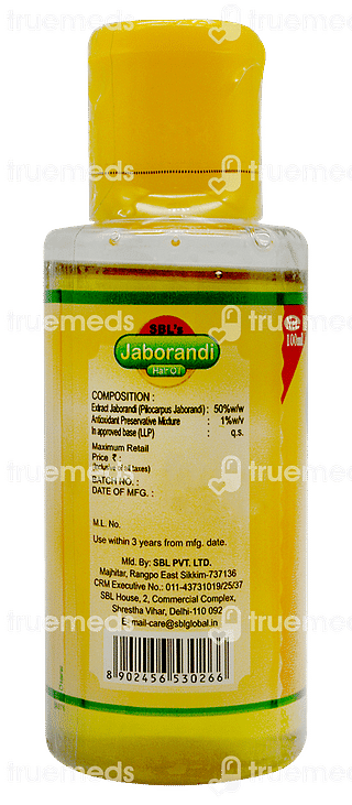 Sbl Jaborandi Hair Oil 100 ML