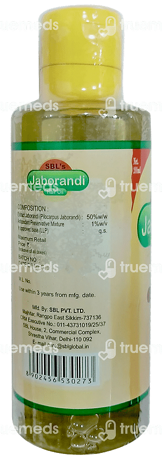 Sbl Jaborandi Hair Oil 200 ML