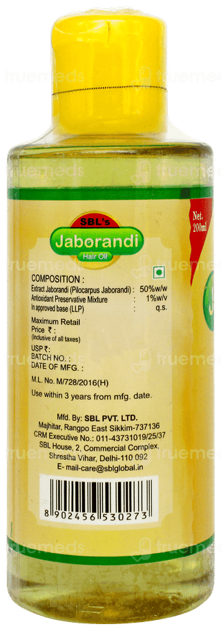 Sbls Jaborandi Hair Oil 200ml
