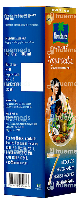 Parachute Advansed Ayurvedic Coconut Hair Oil 300 ML