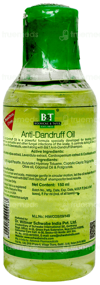 Boericke & Tafel Anti Dandruff Oil 150Ml
