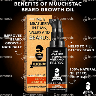 Muuchstac Herbal Beard Growth Oil  60 ML