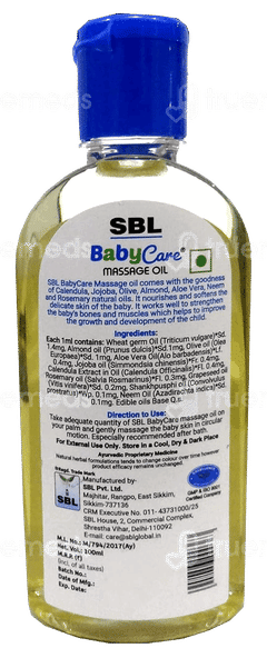 Sbl Baby Care Massage Oil 100Ml