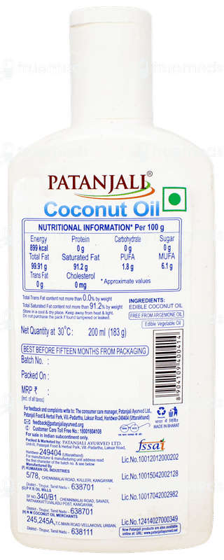 Patanjali Coconut Oil 200ml
