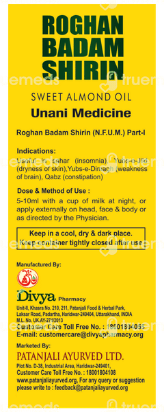 Patanjali Roghan Badam Shirin Oil 150ml Patanjali Roghan Badam Shirin Oil 150ml