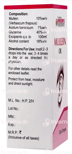 Baksons Mullein Oil Ear Drops  10ml